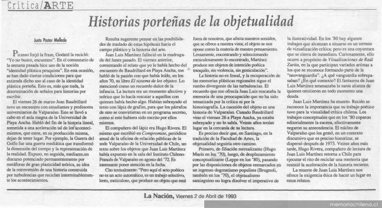 Historias porteñas de la objetualidad