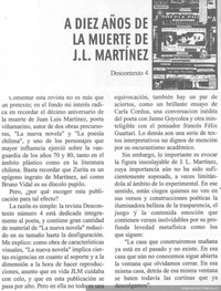 A diez años de la muerte de J. L. Martínez