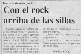 Con el rock arriba de las sillas