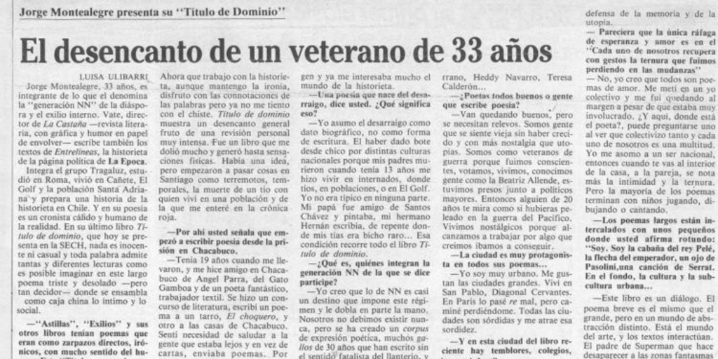 El desencanto de un veterano de 33 años