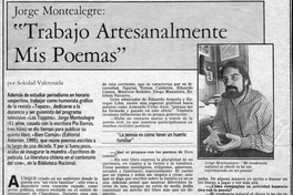 Trabajo artesanalmente mis poemas