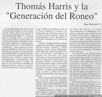 Tomás Harris y la "Generación del roneo"