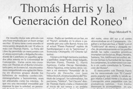 Tomás Harris y la "Generación del roneo"