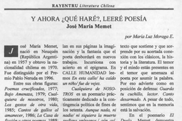 Y ahora qué haré?, leeré poesía