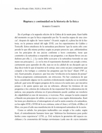 Ruptura y continuidad en la historia de la física