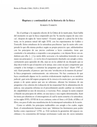 Ruptura y continuidad en la historia de la física