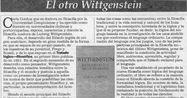El otro Wittgenstein