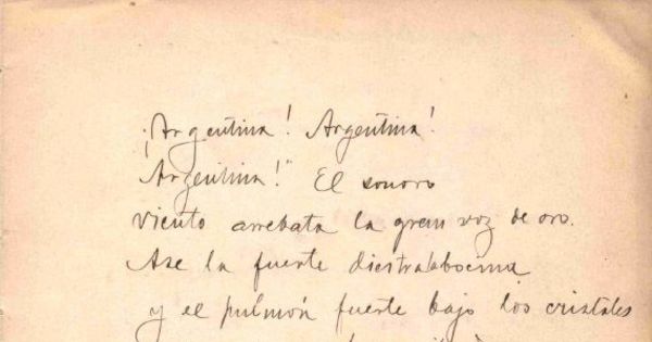 Canto a la Argentina [manuscrito]