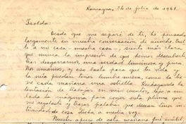 [Carta], 1941 jul. 24 Rancagua, Chile <a> Isolda Pradel [manuscrito]