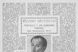 Plumas Nacionales, Portales y un gobierno "engage"