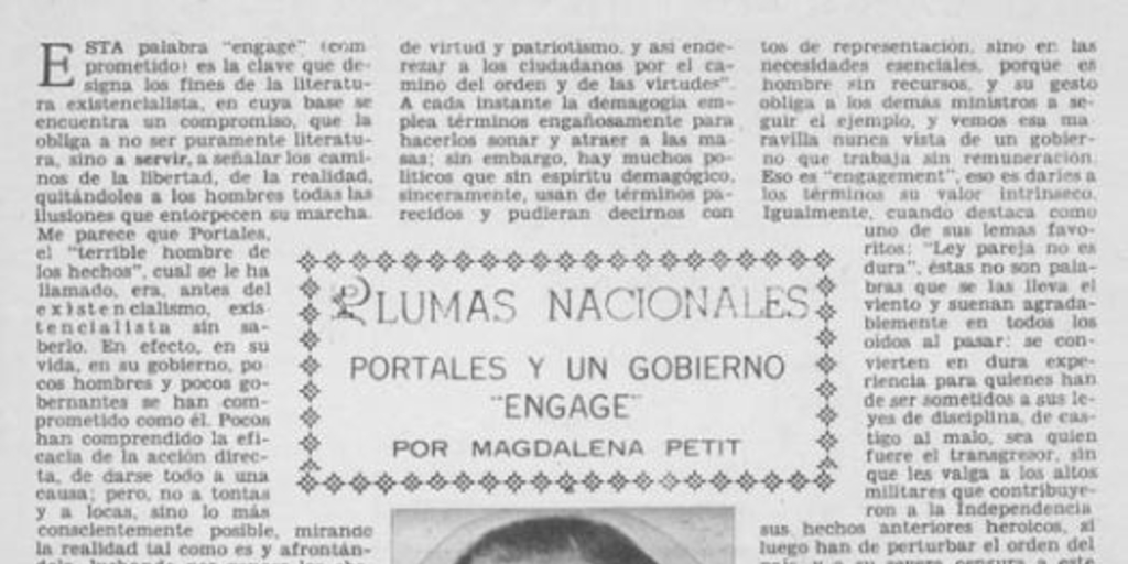 Plumas Nacionales, Portales y un gobierno "engage"
