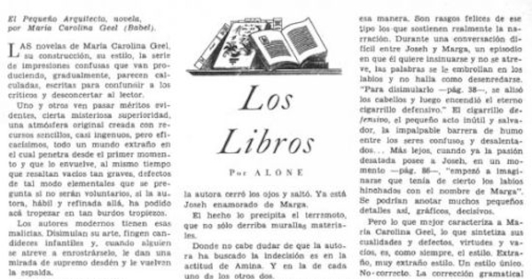 Los libros : El Pequeño Arquitecto, novela por María Carolina Geel