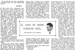 El caso de María Carolina Geel