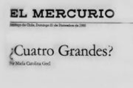 ¿Cuatro grandes?