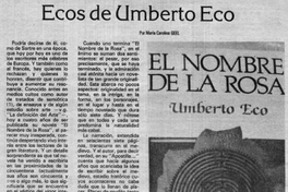 Ecos de Umberto Eco