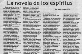 La novela de los espíritus