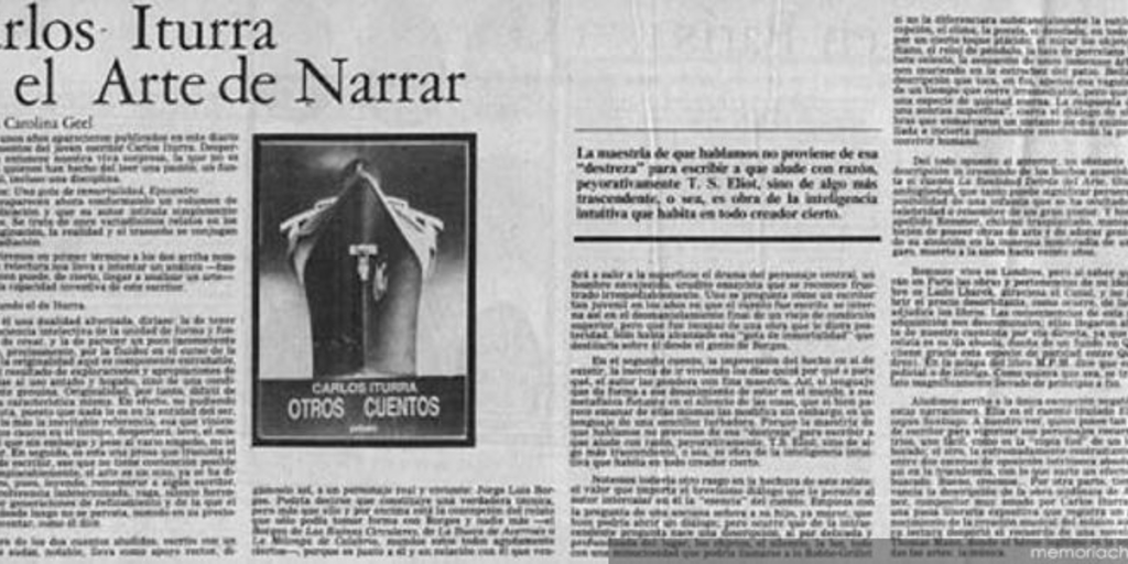 Carlos Iturra y el arte de narrar