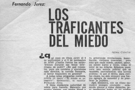 Los traficantes del miedo