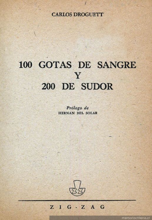 100 gotas de sangre y 200 de sudor