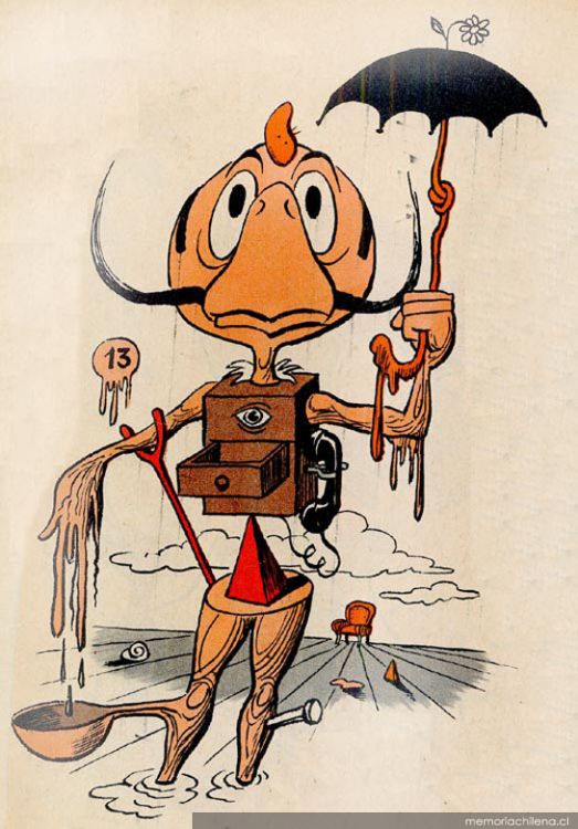 Condorito como Salvador Dalí, 1963