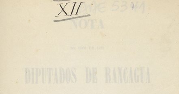 Nota de uno de los diputados de Rancagua al gobernador de aquel departamento