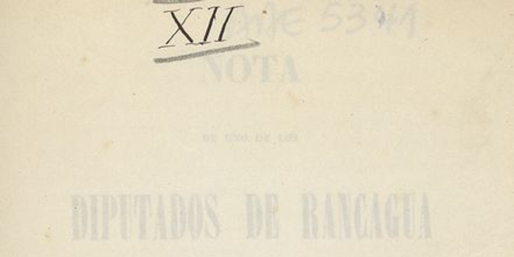 Nota de uno de los diputados de Rancagua al gobernador de aquel departamento