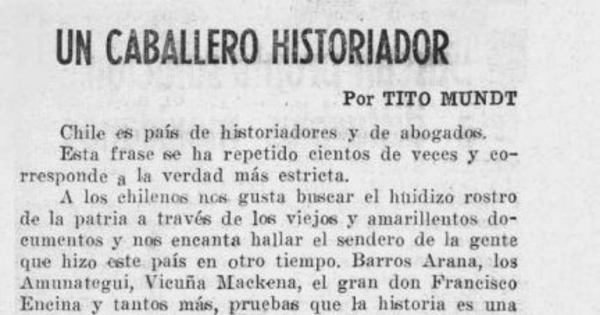 Un caballero historiador