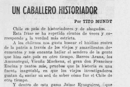 Un caballero historiador