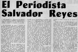 El periodista Salvador Reyes