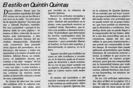 El estilo en Quintín Quintas