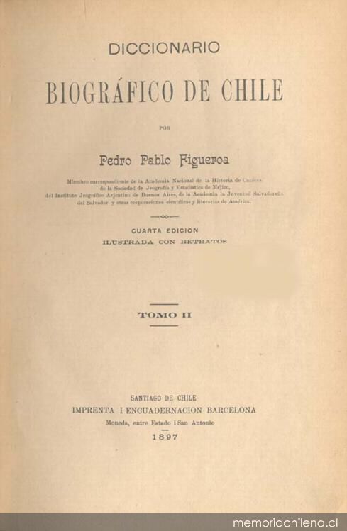 Diccionario biográfico de Chile, tomo II