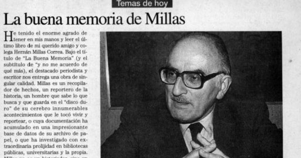 La buena memoria de Millas