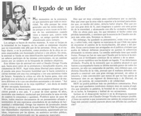 El legado de un líder