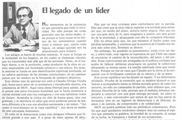 El legado de un líder