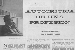 Autocrítica de una profesión