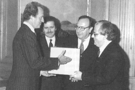 Emilio Filippi junto al rey Juan Carlos de España, 1983