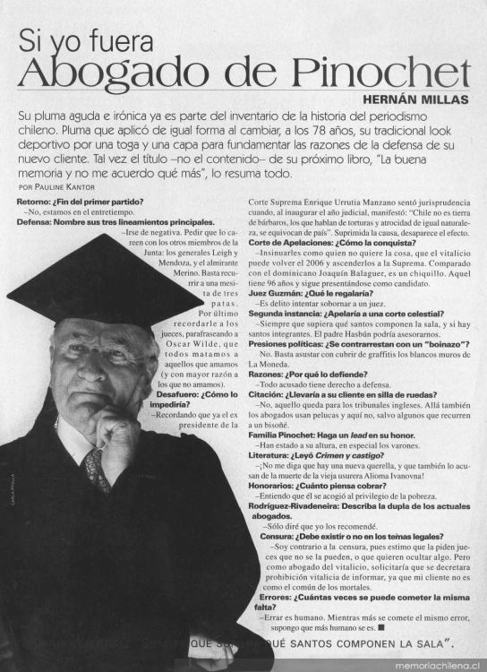 Si fuera abogado de Pinochet