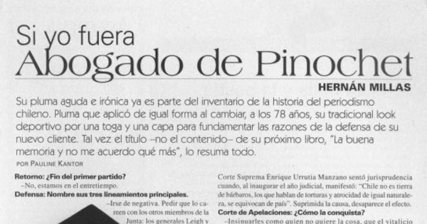 Si fuera abogado de Pinochet