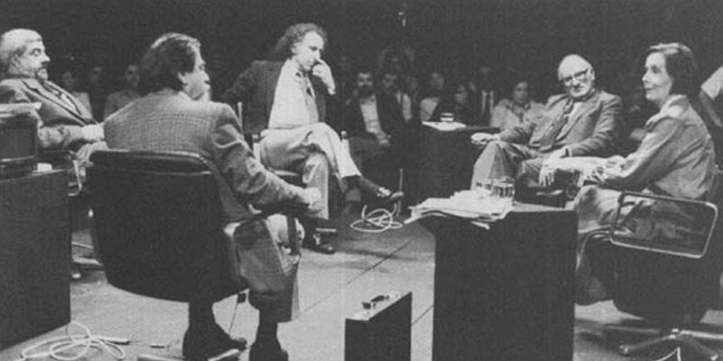 Hernán Millas durante la grabación del programa La Manivela, ca. 1972