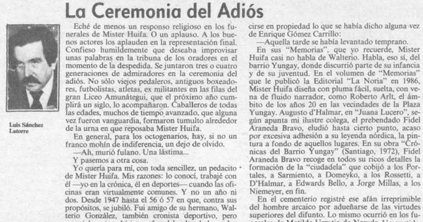 La ceremonia del adiós