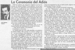 La ceremonia del adiós