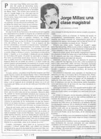 Jorge Millas, una clase magistral