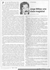 Jorge Millas, una clase magistral