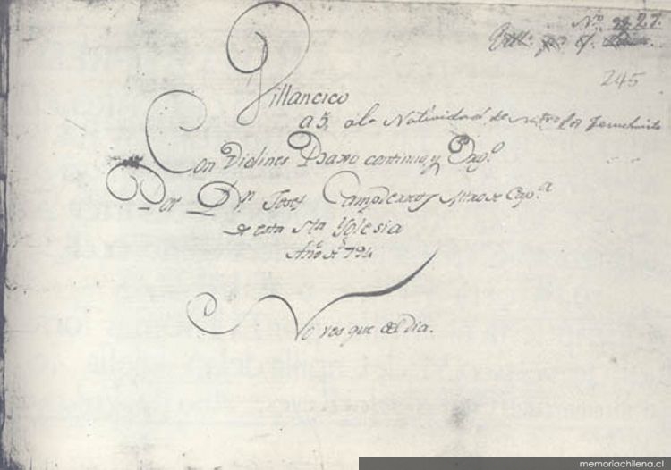 Villancico No ves que el día, ca. 1800