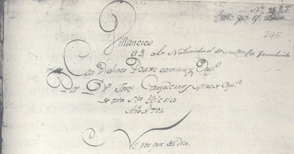 Villancico No ves que el día, ca. 1800