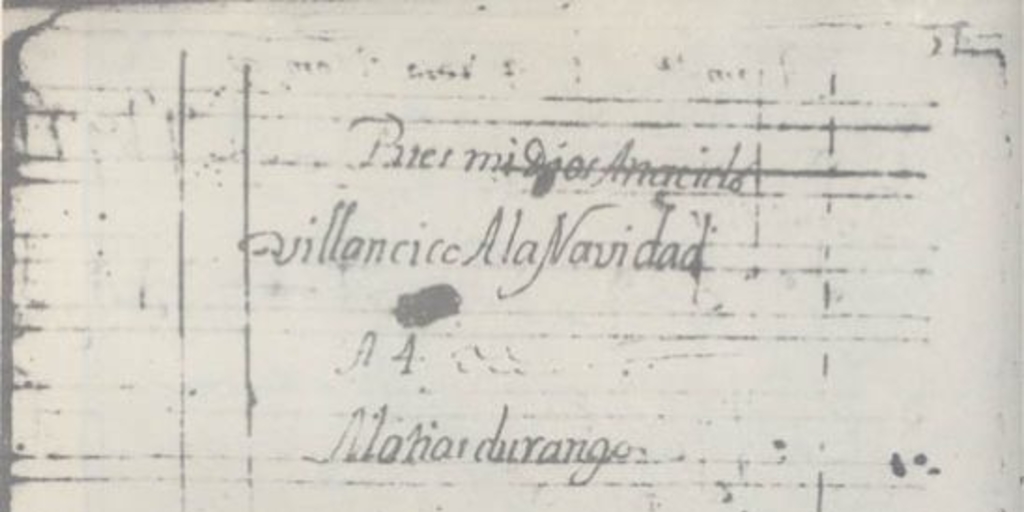 Villancico Pues mi Dios ha nacido, ca. 1750