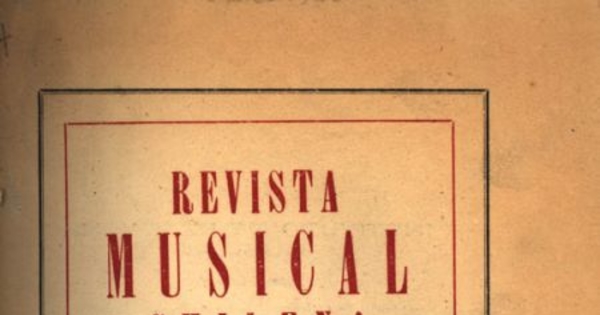 Revista musical chilena : n° 1, mayo 1945