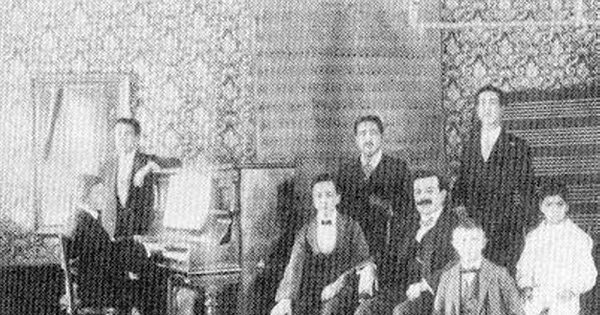 Curso de piano del profesor Aníbal Aracena en el Conservatorio Nacional, 1911