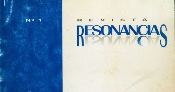 Revista Resonancias : nº 1, 1997