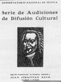 Serie de audiciones de difusión cultural : segunda presentación de alumnos dedicada a Juan Sebastián Bach